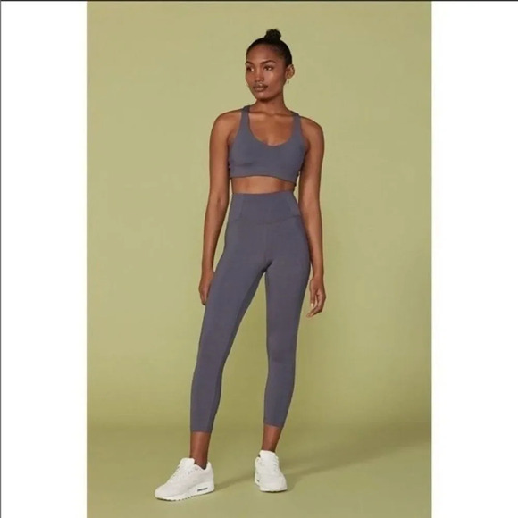 GIRLFRIEND COLLECTIVE x Econyl High Rise Compressive Gray Leggings Smoke XS - Picture 1 of 7